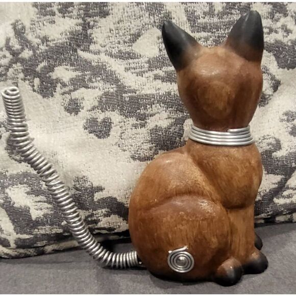Vintage Teak wood cat - Picture 2 of 7